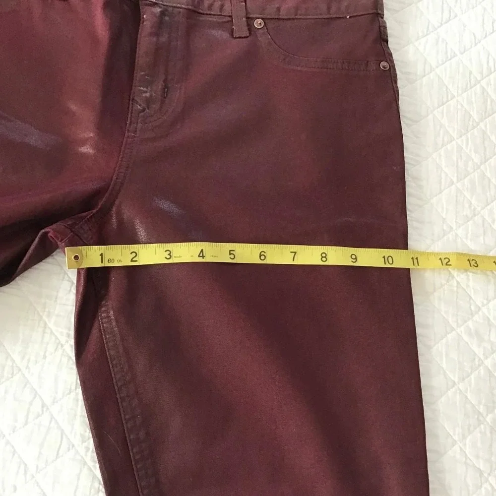 Level 99 Mid Rise Coated Skinny Jeans Forever‎ 32/14 NWT Glam Bikercore Punk NWT